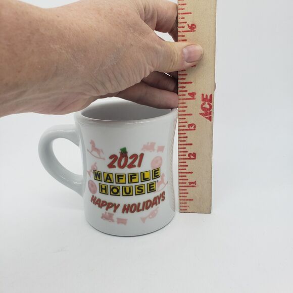 Waffle House 2021 Happy Holidays Ceramic Coffee Mug Waffle Elf Thick Wall22 - Picture 5 of 7
